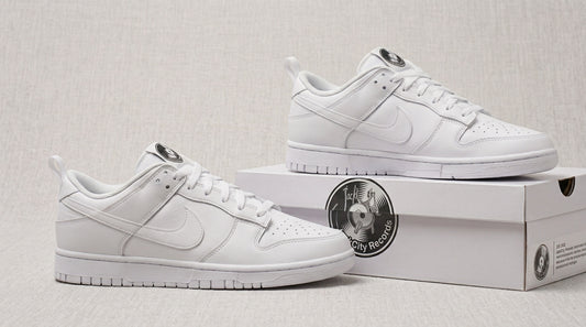 All white low tops